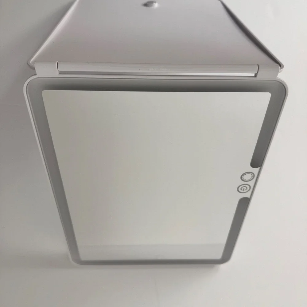 DeWEISN LED Makeup Mirror White Foldable Travel Portable Missing USB Cord Works